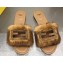 Fendi Baguette mink slides Brown 2023