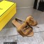 Fendi Baguette mink slides Brown 2023