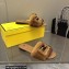 Fendi Baguette mink slides Brown 2023