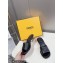 Fendi Baguette nappa leather slides Black 2023