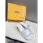 Fendi Baguette nappa leather slides White 2023