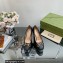 Gucci Heel 12cm Platform 3.5cm pumps with Horsebit Black 2023