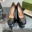 Gucci Heel 12cm Platform 3.5cm pumps with Horsebit Black 2023