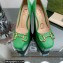 Gucci Heel 12cm Platform 3.5cm pumps with Horsebit Green 2023