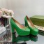 Gucci Heel 12cm Platform 3.5cm pumps with Horsebit Green 2023