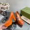 Gucci Heel 12cm Platform 3.5cm pumps with Horsebit Orange 2023