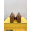 Fendi crystal logo pumps Suede Brown 2023
