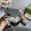 Gucci Heel 12cm Platform 3.5cm slingback pumps with Horsebit python print Gray 2023