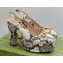 Gucci Heel 12cm Platform 3.5cm slingback pumps with Horsebit python print Gray 2023