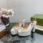 Gucci Heel 12cm Platform 3.5cm slingback pumps with Horsebit White 2023