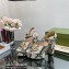 Gucci Heel 12cm Platform 3.5cm Sandals with Horsebit python print Gray 2023