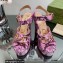 Gucci Heel 12cm Platform 3.5cm Sandals with Horsebit python print Pink 2023