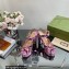 Gucci Heel 12cm Platform 3.5cm Sandals with Horsebit python print Pink 2023