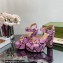 Gucci Heel 12cm Platform 3.5cm Sandals with Horsebit python print Pink 2023
