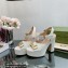 Gucci Heel 12cm Platform 3.5cm Sandals with Horsebit White 2023