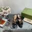 Gucci Heel 12cm Platform 3.5cm Sandals with Horsebit Black 2023