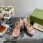 Gucci Heel 12cm Platform 3.5cm Sandals with Horsebit Pink 2023