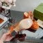 Gucci Heel 12cm Platform 3.5cm Sandals with Horsebit Orange 2023