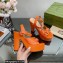 Gucci Heel 12cm Platform 3.5cm Sandals with Horsebit Orange 2023