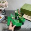 Gucci Heel 12cm Platform 3.5cm Sandals with Horsebit Green 2023