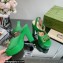 Gucci Heel 12cm Platform 3.5cm Sandals with Horsebit Green 2023