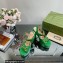 Gucci Heel 12cm Platform 3.5cm Sandals with Horsebit Green 2023