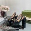 Gucci Heel Platform Sandals with Horsebit Black 2023