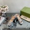 Gucci Heel Platform Sandals with Horsebit Silver 2023