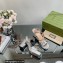 Gucci Heel Platform Sandals with Horsebit Silver 2023
