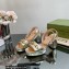 Gucci Heel Platform Sandals with Horsebit Gold 2023