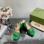 Gucci Heel Platform Sandals with Horsebit Green 2023