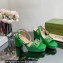 Gucci Heel Platform Sandals with Horsebit Green 2023
