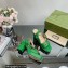Gucci Heel Platform Sandals with Horsebit Green 2023