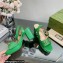 Gucci Heel Platform Sandals with Horsebit Green 2023