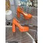 Gianvito Rossi Heel 11.5cm Platform 3.5cm Manila Pumps Leather Patent Orange 2023