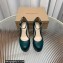 Gianvito Rossi Heel 11.5cm Platform 3.5cm Manila Pumps Leather Dark Green 2023