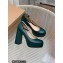 Gianvito Rossi Heel 11.5cm Platform 3.5cm Manila Pumps Leather Dark Green 2023