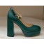 Gianvito Rossi Heel 11.5cm Platform 3.5cm Manila Pumps Leather Dark Green 2023