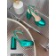 Gianvito Rossi Heel 11.5cm Platform 3.5cm Slingback Pumps Leather Metallic Green 2023