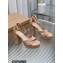 Gianvito Rossi Heel 11.5cm Platform 3.5cm Sheridan Sandals Suede Beige 2023