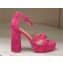 Gianvito Rossi Heel 11.5cm Platform 3.5cm Sheridan Sandals Suede Fuchsia 2023