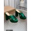 Gianvito Rossi Heel 11.5cm Platform 3.5cm Sheridan Mules Satin Green 2023