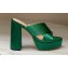 Gianvito Rossi Heel 11.5cm Platform 3.5cm Sheridan Mules Satin Green 2023