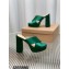 Gianvito Rossi Heel 11.5cm Platform 3.5cm Sheridan Mules Satin Green 2023