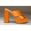 Gianvito Rossi Heel 11.5cm Platform 3.5cm Sheridan Mules Satin Orange 2023