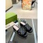 Gucci Heel 4cm Platform 2.5cm Interlocking G studs slide sandals Black 2023