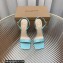 Gianvito Rossi Heel 10.5cm RIBBON STILETTO Sandals Blue 2023