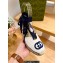 Gucci Heel 9.5cm cotton canvas espadrilles with ribbon tie 725836 White/Dark Blue 2023