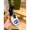 Gucci Heel 9.5cm platform Leather espadrilles sandals with ribbon tie 725834 White/Dark Blue 2023