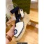 Gucci Heel 9.5cm platform Leather espadrilles sandals with ribbon tie 725834 White/Dark Blue 2023